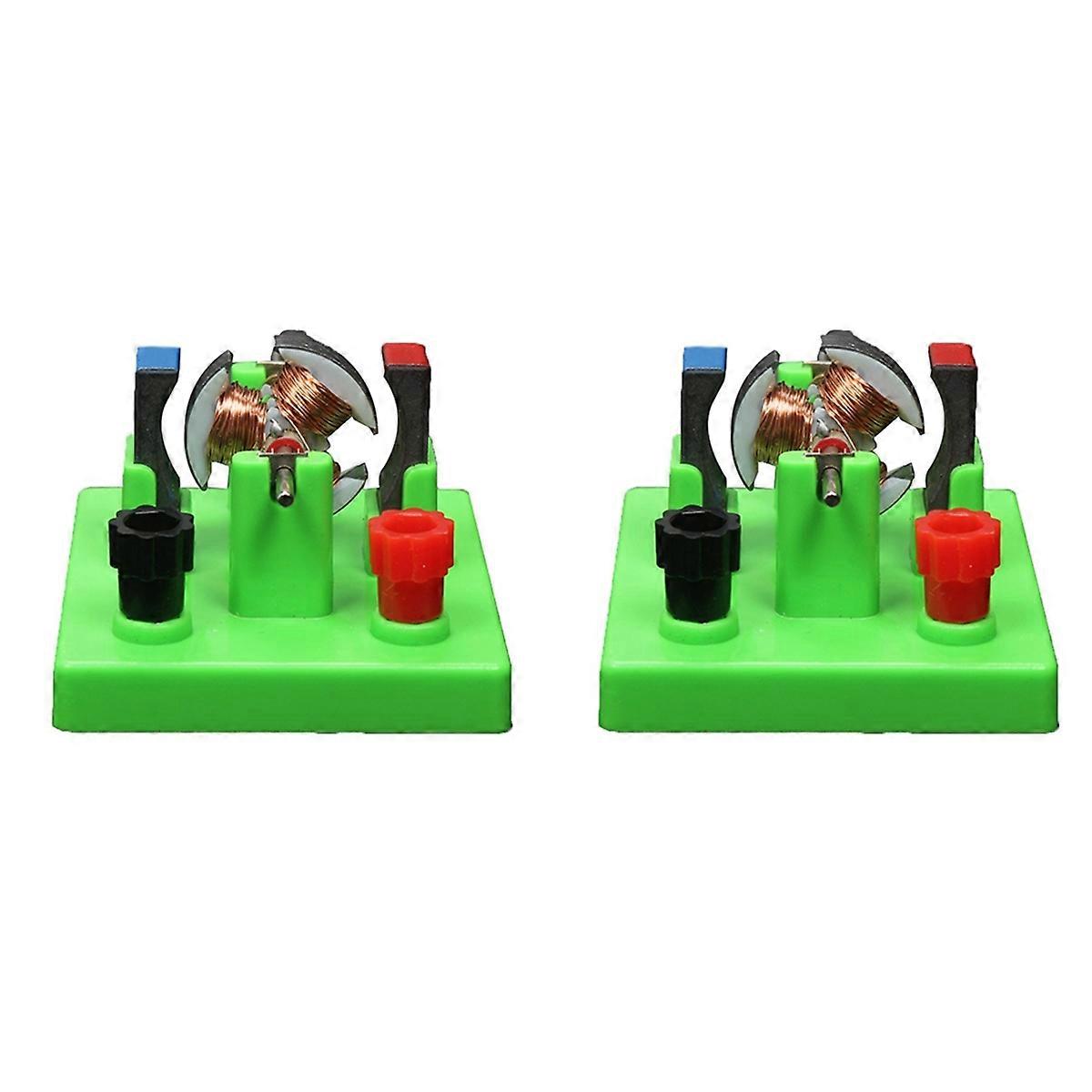 2Pcs DIY DC Electrical Motor Model Physics Experiment Aids Educational Students Toy