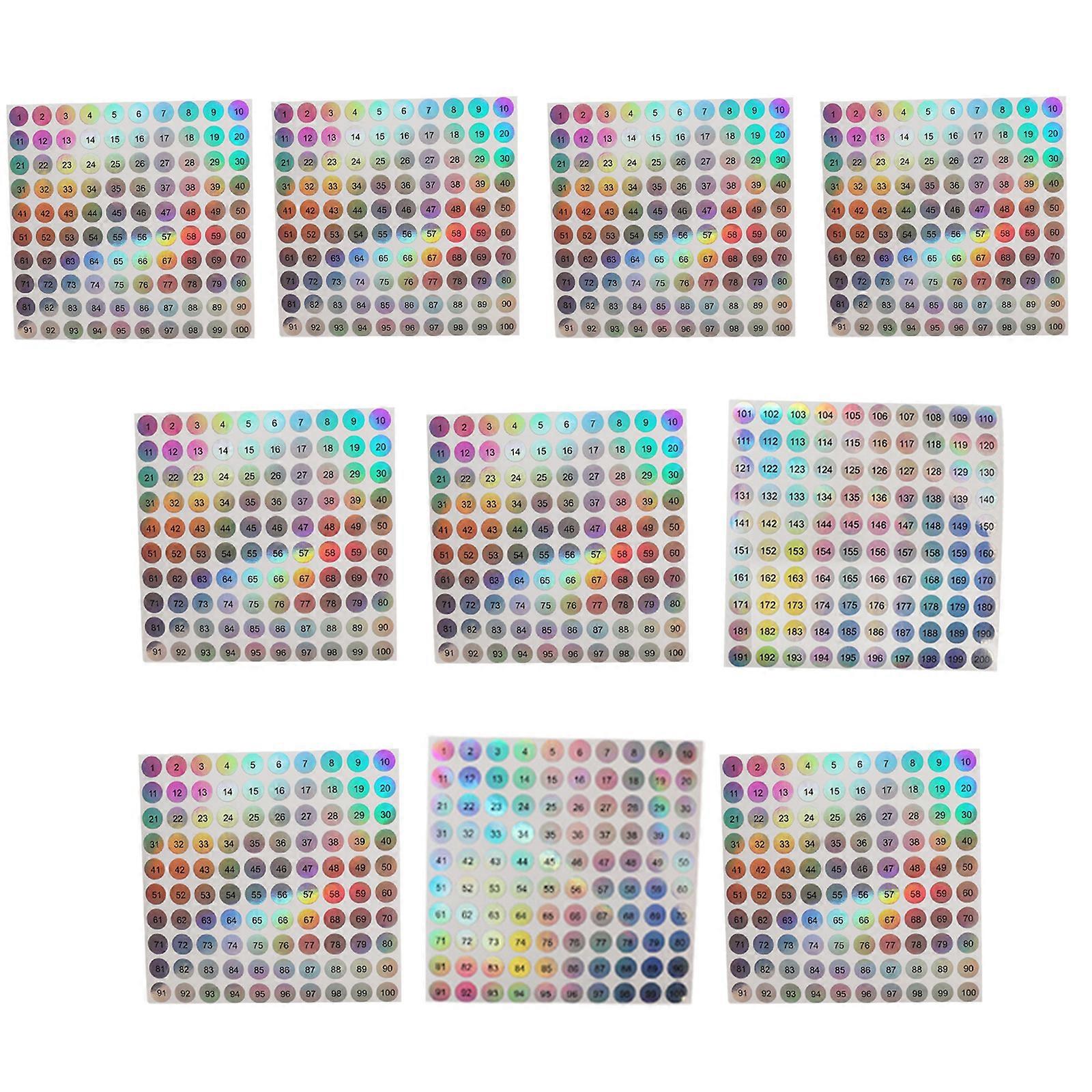 Numbered Waterproof Stickers for Nail Polish Bottles Conveniently Label Suitable for Nail Salons and DIY
