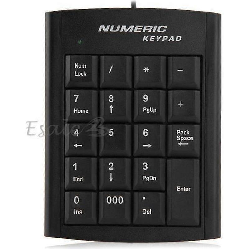USB Numeric Keypad Calculator Number Digit 19 Keys Laptop PC
