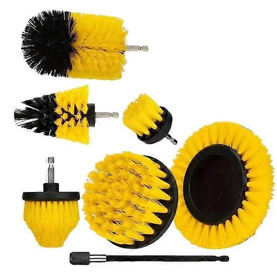1 Set Electric Drill Brush Kit Bathroom Tub Tile Grout Gap Car Wheel