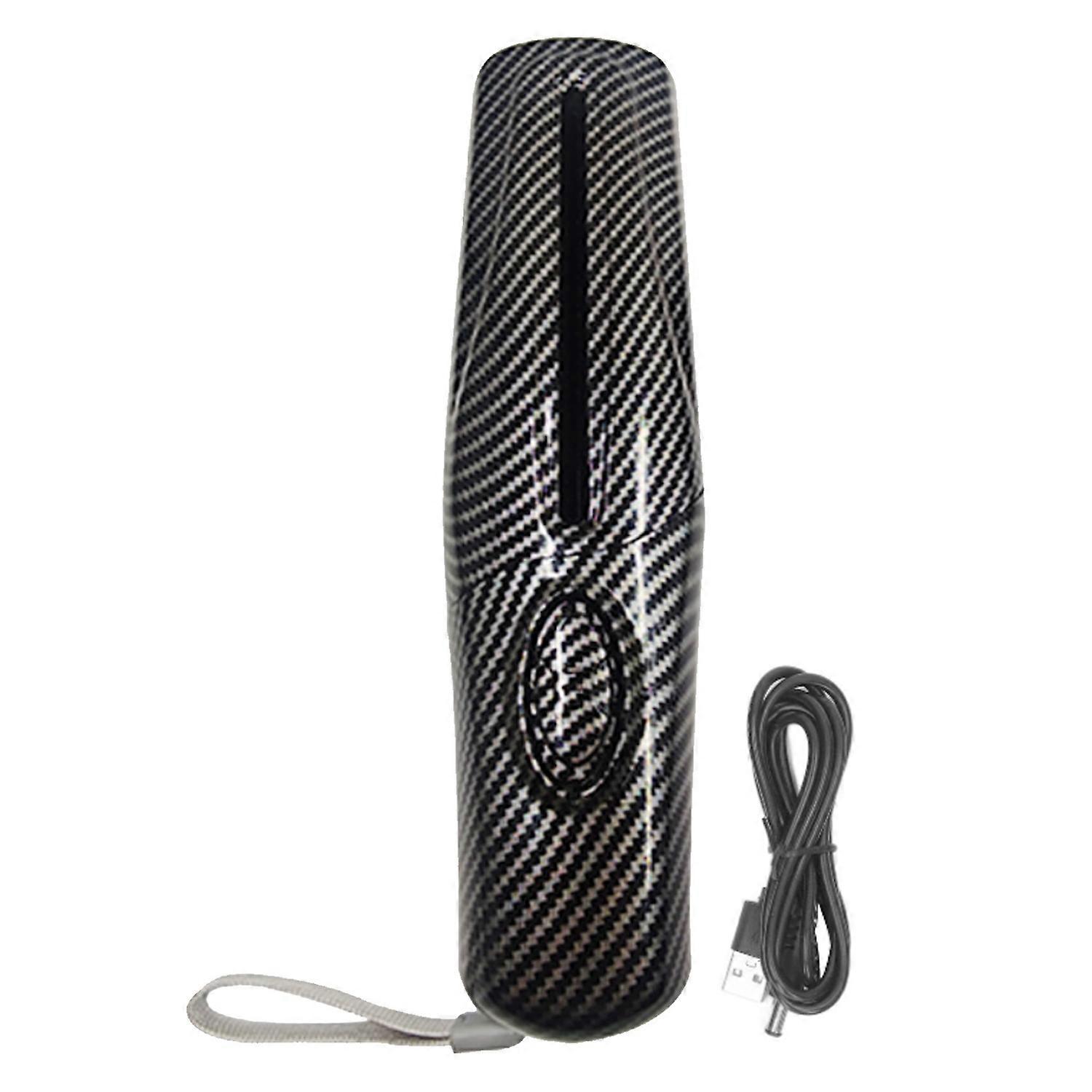 Portable Electric Paper Shredder 4mm Shredding 2 Sheet Capacity Carbon Fiber Color Small USB Paper S
