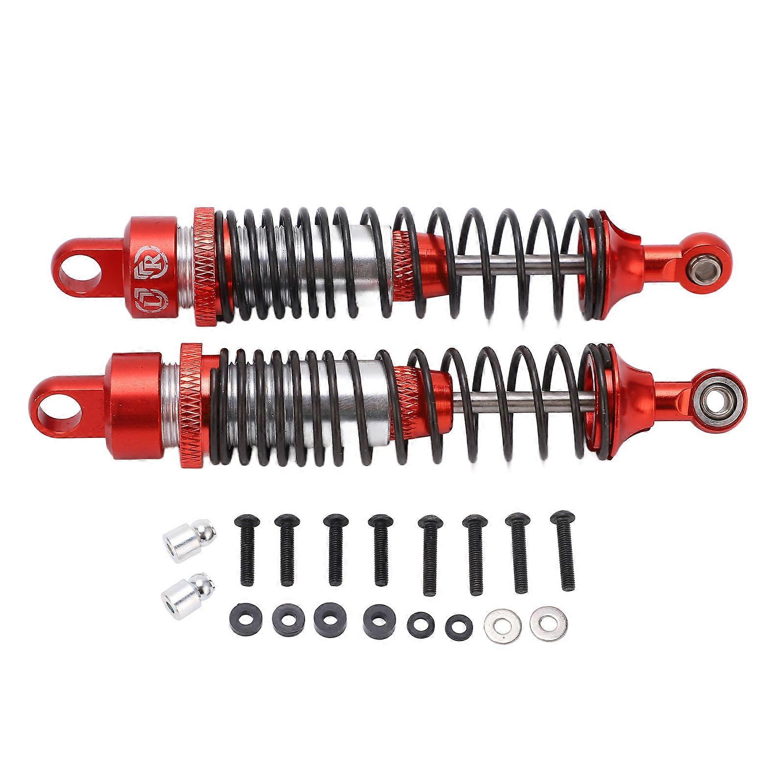 Front and Rear Metal Spring Shock Absorber RC Car Shock Absorber for AXIAL SCX 10 1/10 RC CarRed