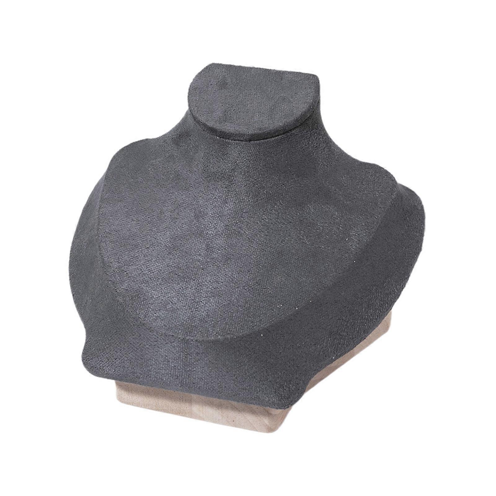 Elegant halskæde Display Stand Halskæde Holder Smykker Model Stativ Træ Materiale Perfekt til butikker og udstillinger Grå