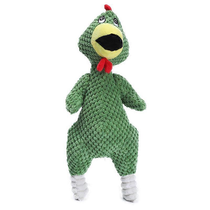 Dog Squeaky Soft Teeth Cleaning Interactive Chicken Shape Stuffed Puppy Chewing Toy for Large Dog