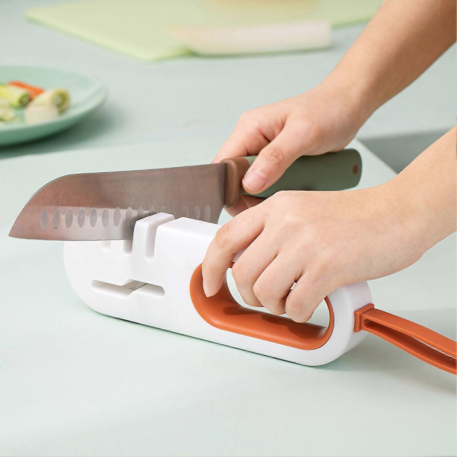 Kitchen Knife Sharpener Fine Scissor Sharpening Device Fast Portable Handheld Hanging Design