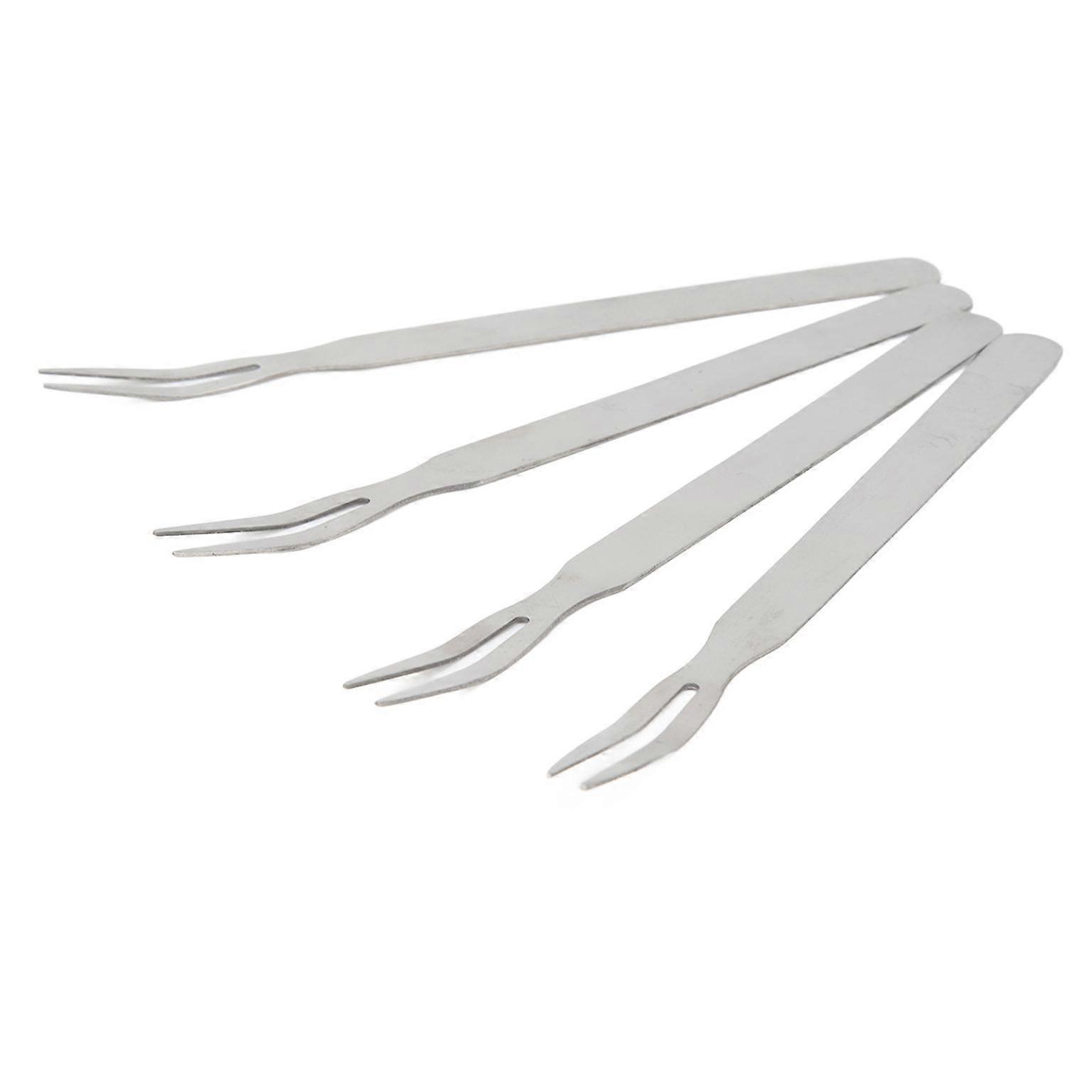 4-Piece Curved Meat Roasting Fork Set - BBQ Tools for Perfectly Roasted Meat