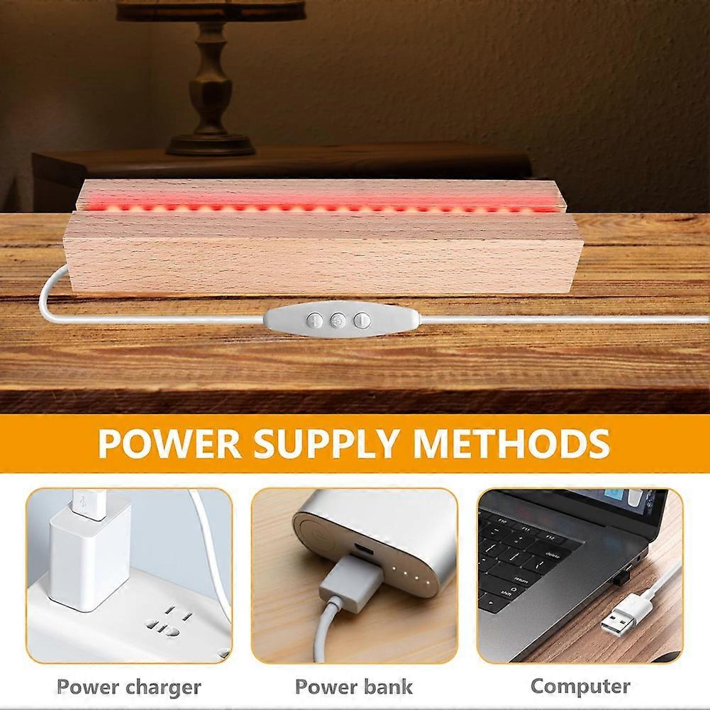 LED Wooden Socket, LED Light Base, USB Wooden Base, LED Lights Socket