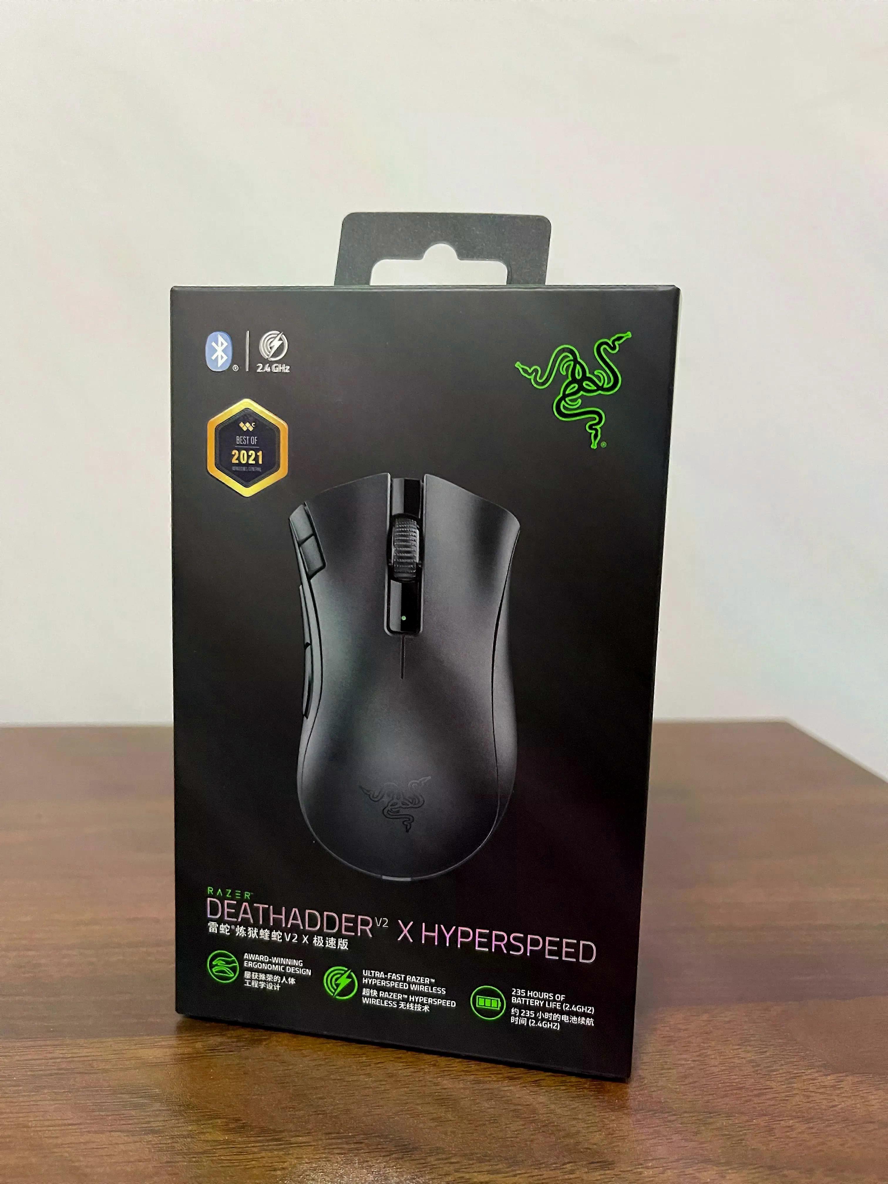 Razer DeathAdder V2 X Hyperspeed Design Wireless Mouse 7 Programmable Buttons 2 Mechanical Switches 5G 14K DPI Optical Sensor