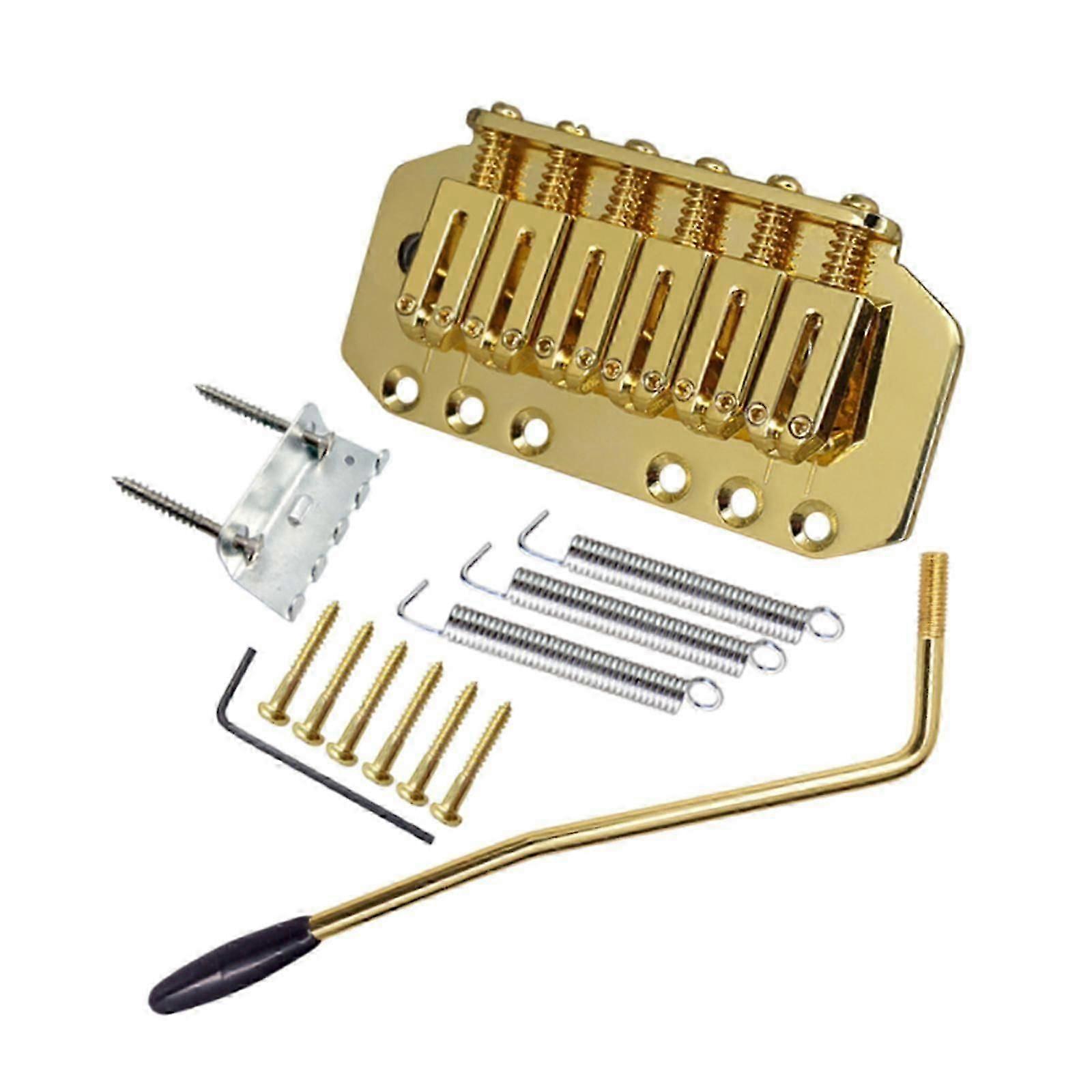 Guitar Tremolo Bridge Set for 6 Strings Electric Guitar with Mounting Screws silver