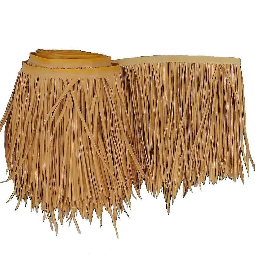 Palm Thatch Plastic PE Straw Roll for Tiki Bars - Flame Retardant Synthetic Thatch Roof Runner, 3ft x 10ft