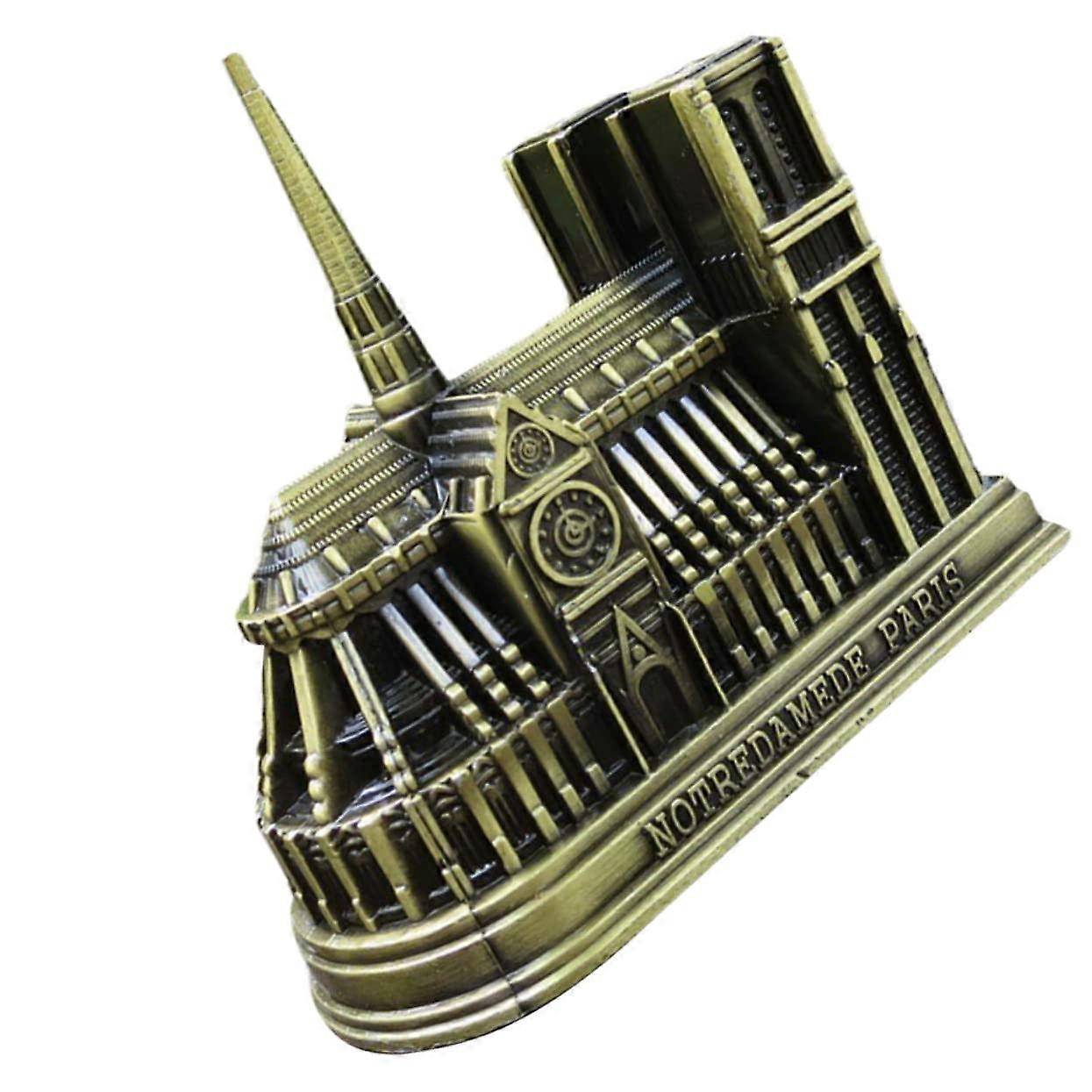 Metal Famous Building Model Dame Decorative Cathedral Building Model for Collectibles