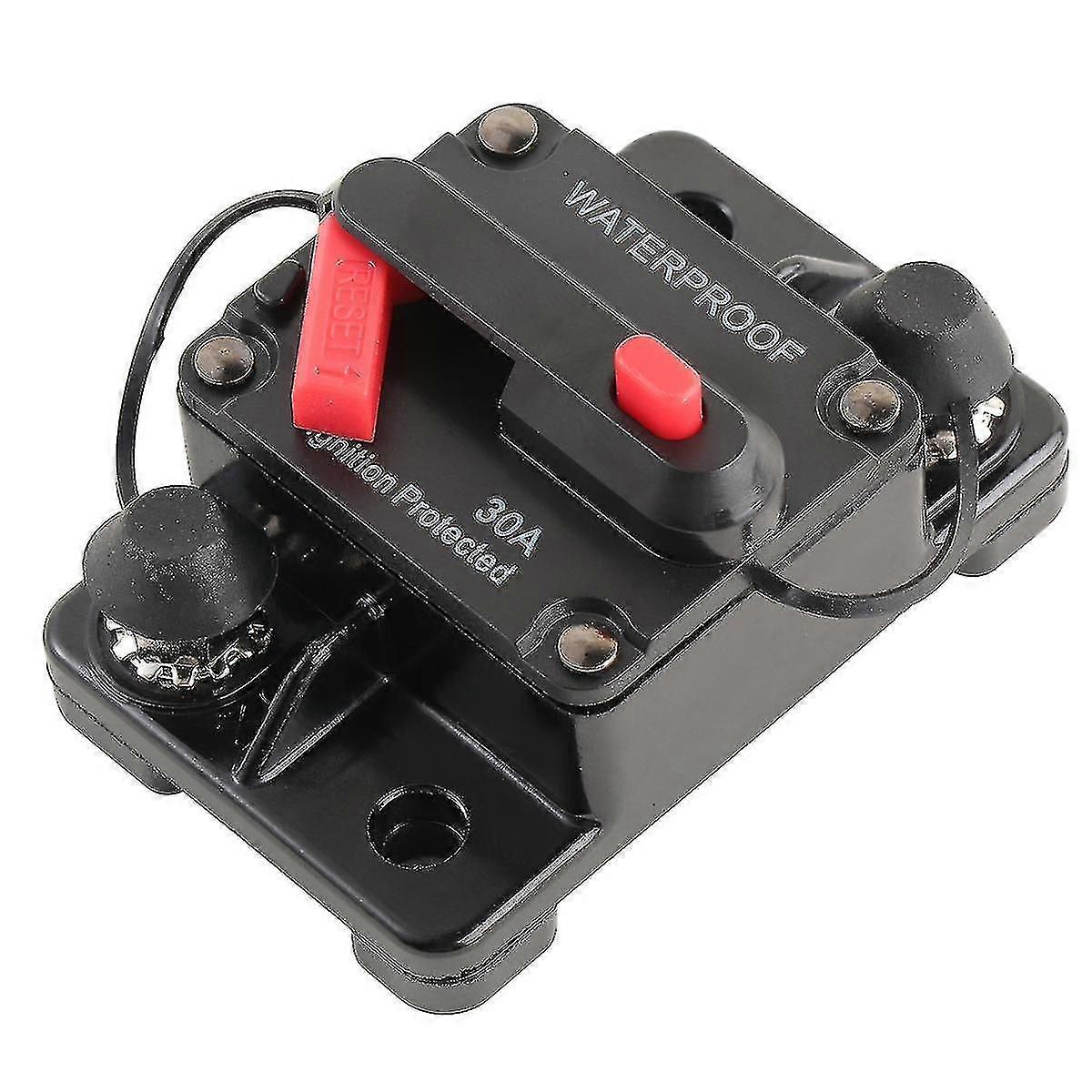 12v~36v Circuit Breaker Fuse Inverter For Auto Truck Rv Marine Trailer Manual Restoration Waterproof Power Circuit Breaker (30a)