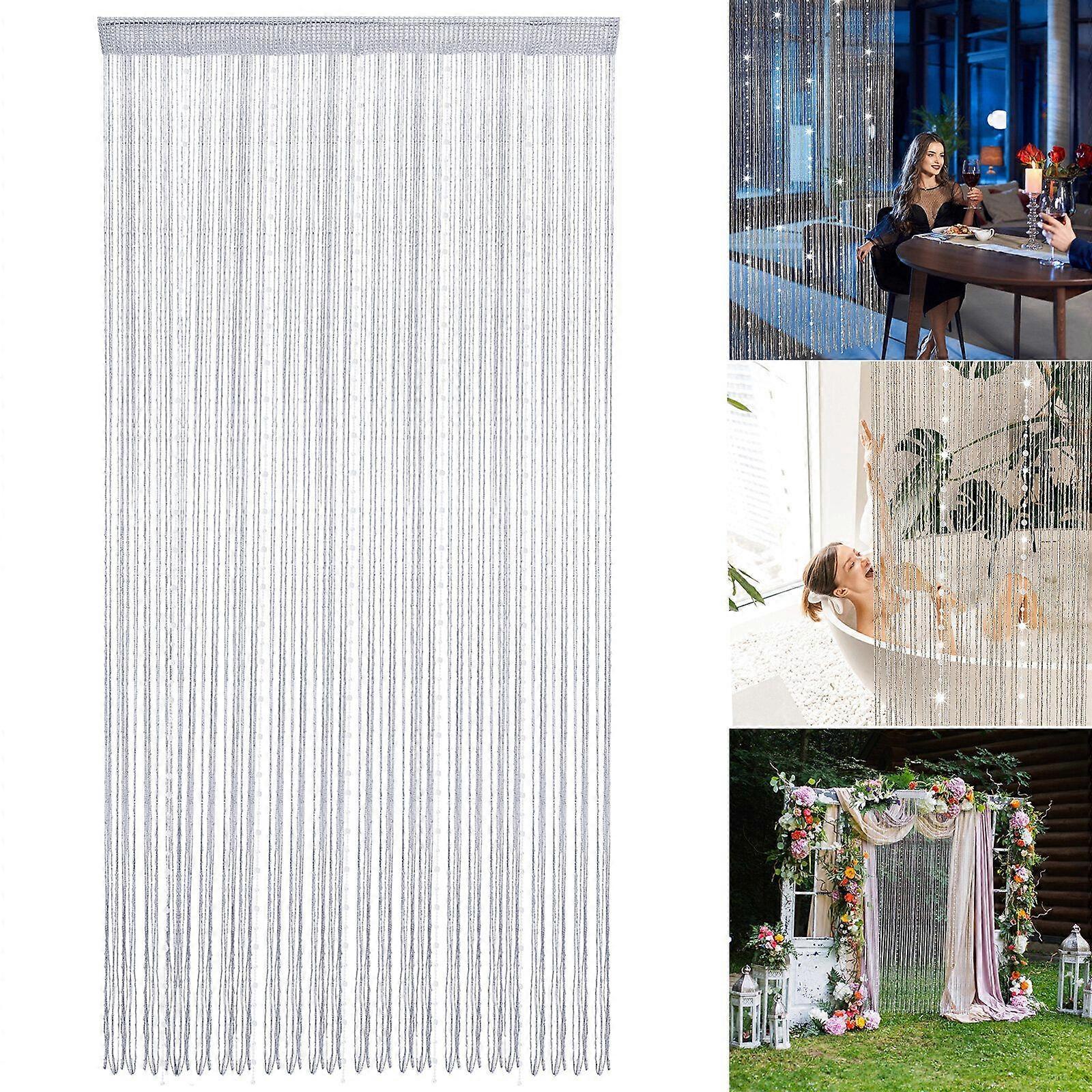 2023 New Upgrade Hanging Beaded Curtains String Curtain Panels Door Fly Screen Room Divider Net Big Discount 42%
