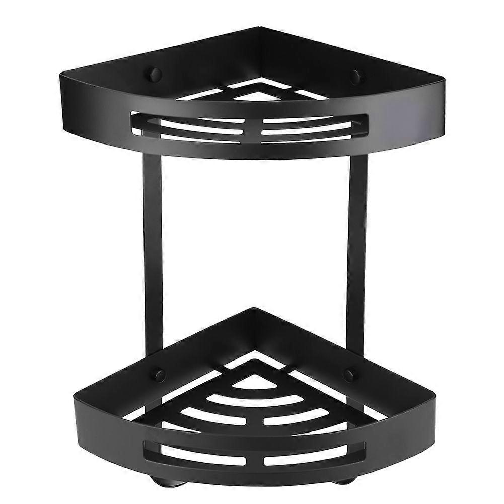 Double Layers Triangle Shower Shelf Storage Basket Holder Kitchen Bathroom Decor