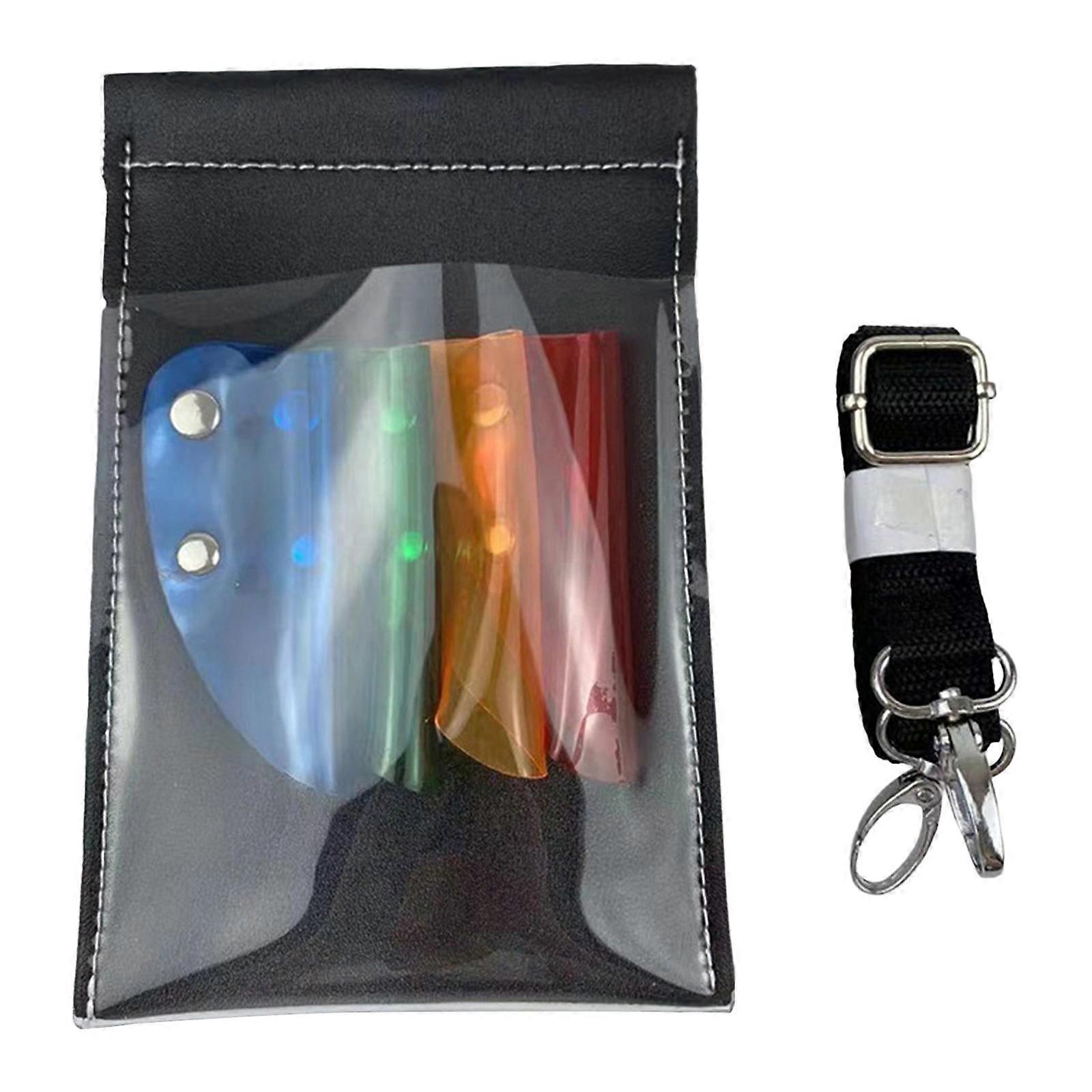 Barber Scissors Bag Barber Scissors Pouch with Belt PU Leather Portable Barber