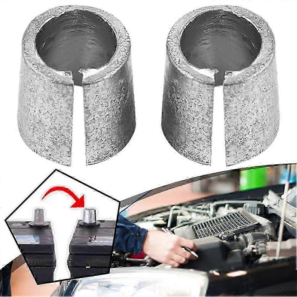 2pcs Car Battery Terminal Converters/ Post Adaptor Sleeves Positive Negative