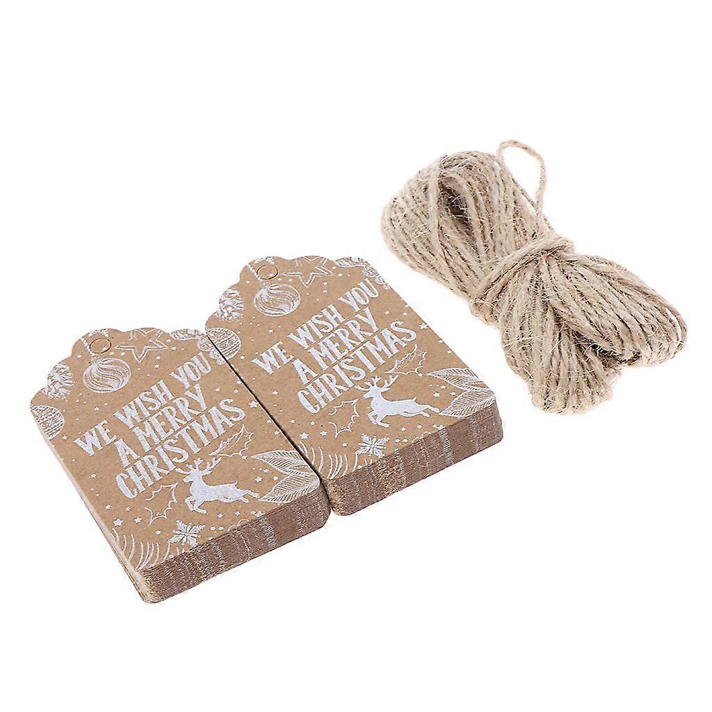 50pcs Kraft Paper Labels Hanging Gift Tag