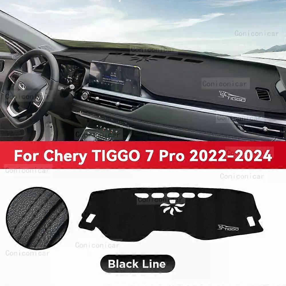 Dashboard Cover Mat Protective Pad For CHERY TIGGO 7 Pro 2022-2024 Car Accessories Dash Board Sunshade Anti-UV Carpet Dashmat