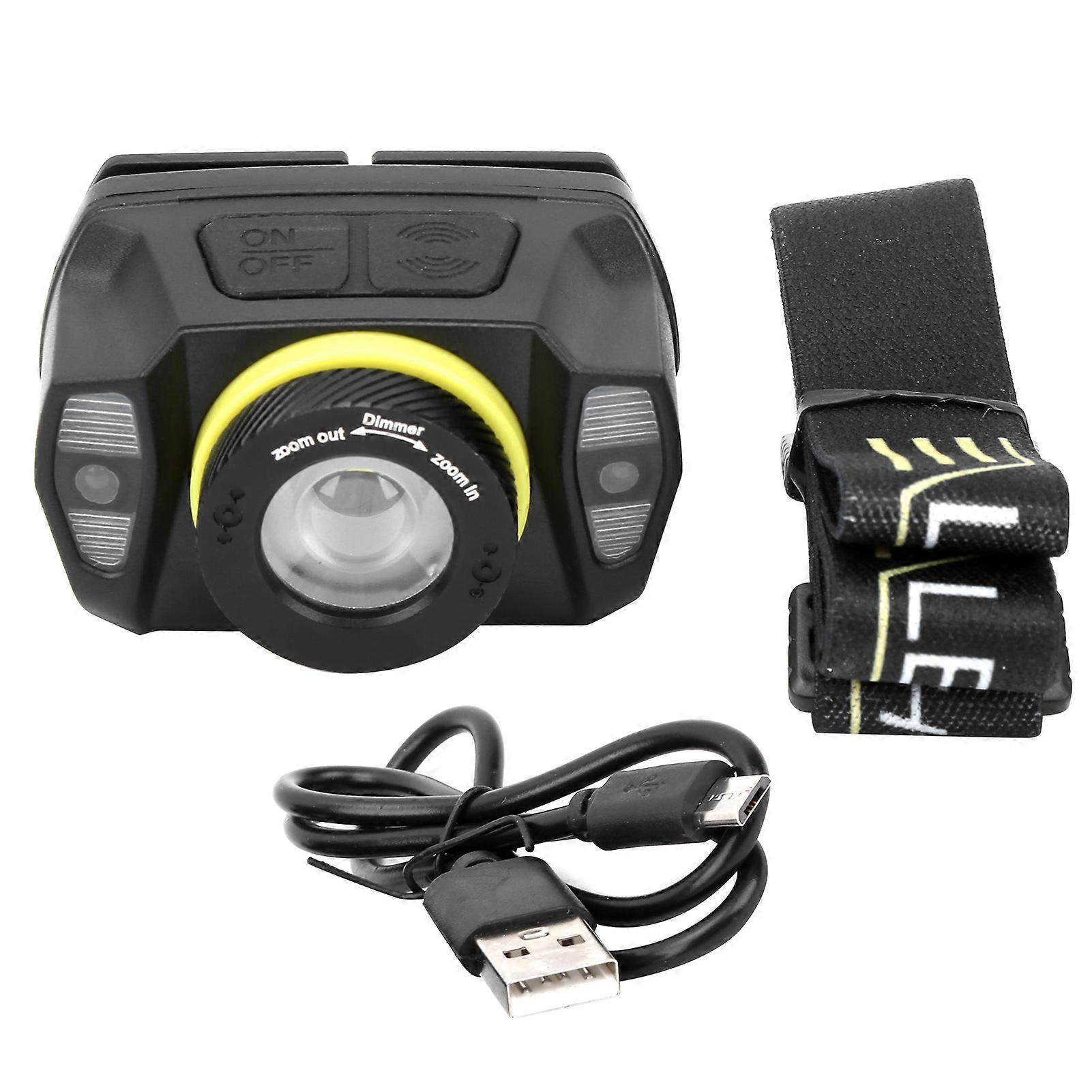 XPG+LED Strong Brightness Front Light Shake Interaction Zoom Builtin Battery USB Charging