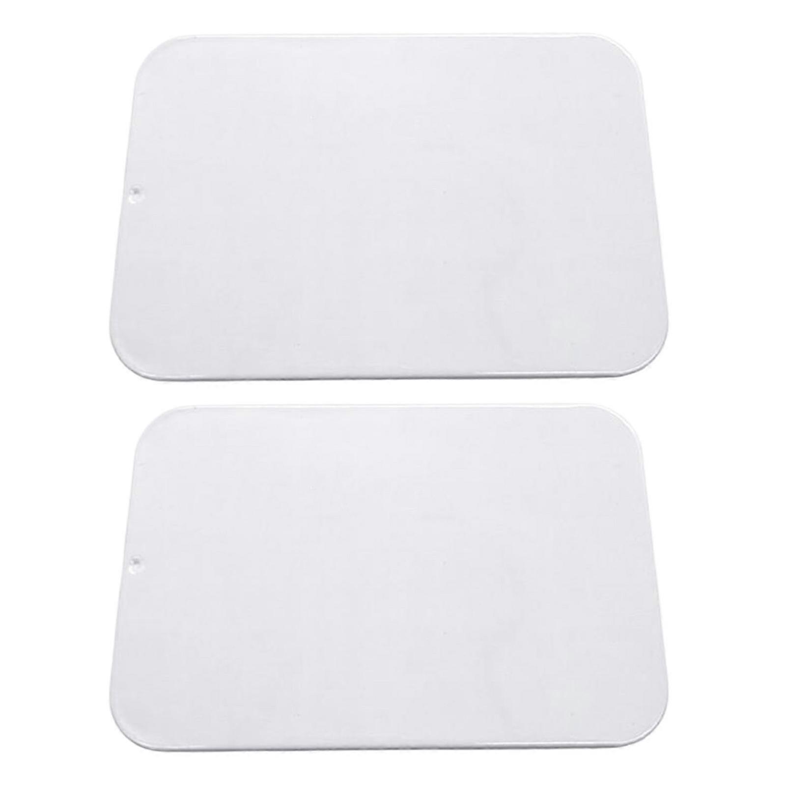 2pcs Fashionable Rectangular Sturdy Iron Home Storage Tins with Sliding Lids for Portable Household Daily Casual Use White