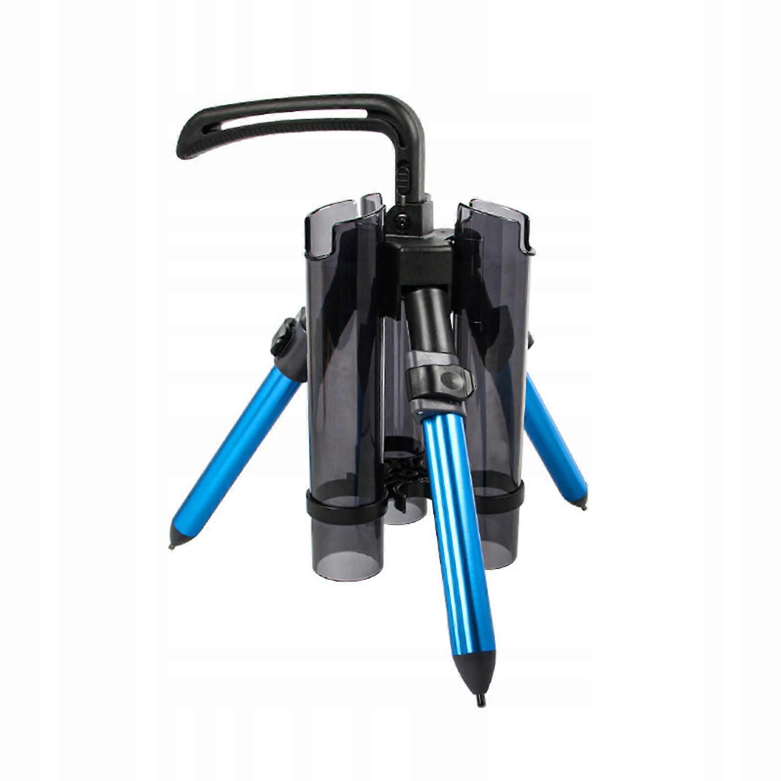 Fishing Rod Tripod Bracket Foldable Organizer Frame Equipment Blue Short