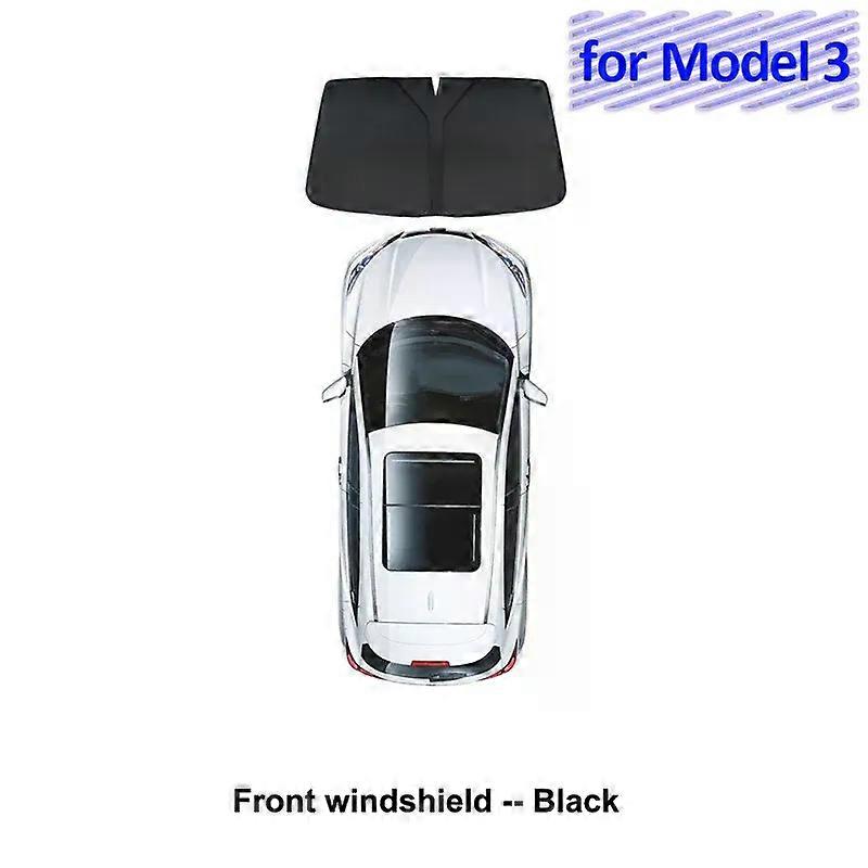 Sunshade Suitable for Tesla Model 3 2022 Accessories Car Side Window Sun Shade Privacy Skylight Blind Shading Net Front Rear Windshield