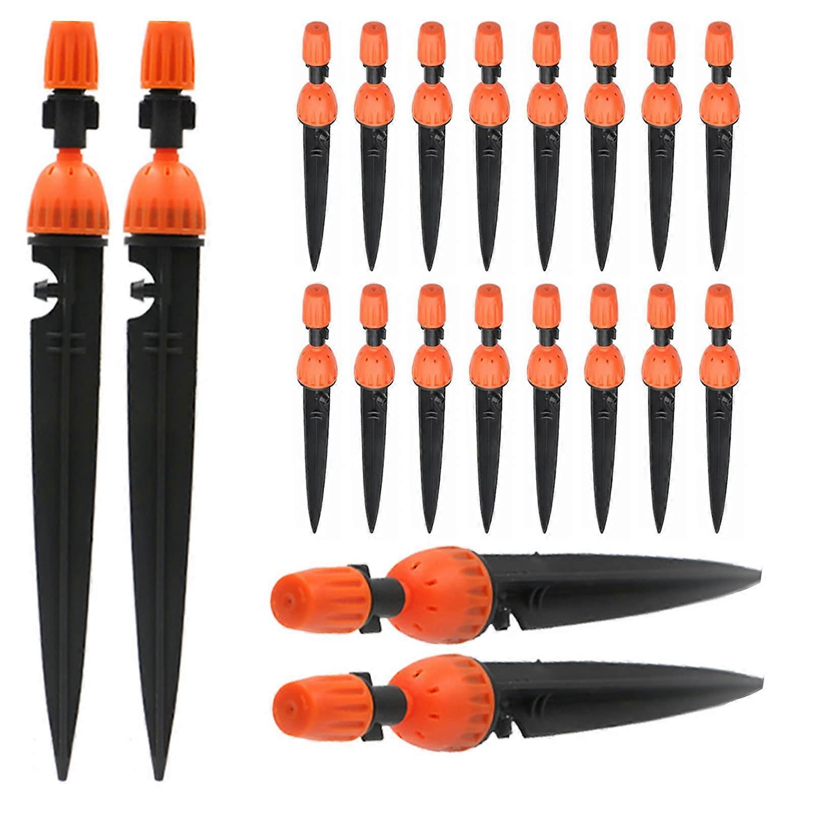 Irrigation Dripper 360 Degree Adjustable for 4/7mm Hose Orange Spray Dripper Micro Emitter Irrigation System 2 in 1 Kit (20)
