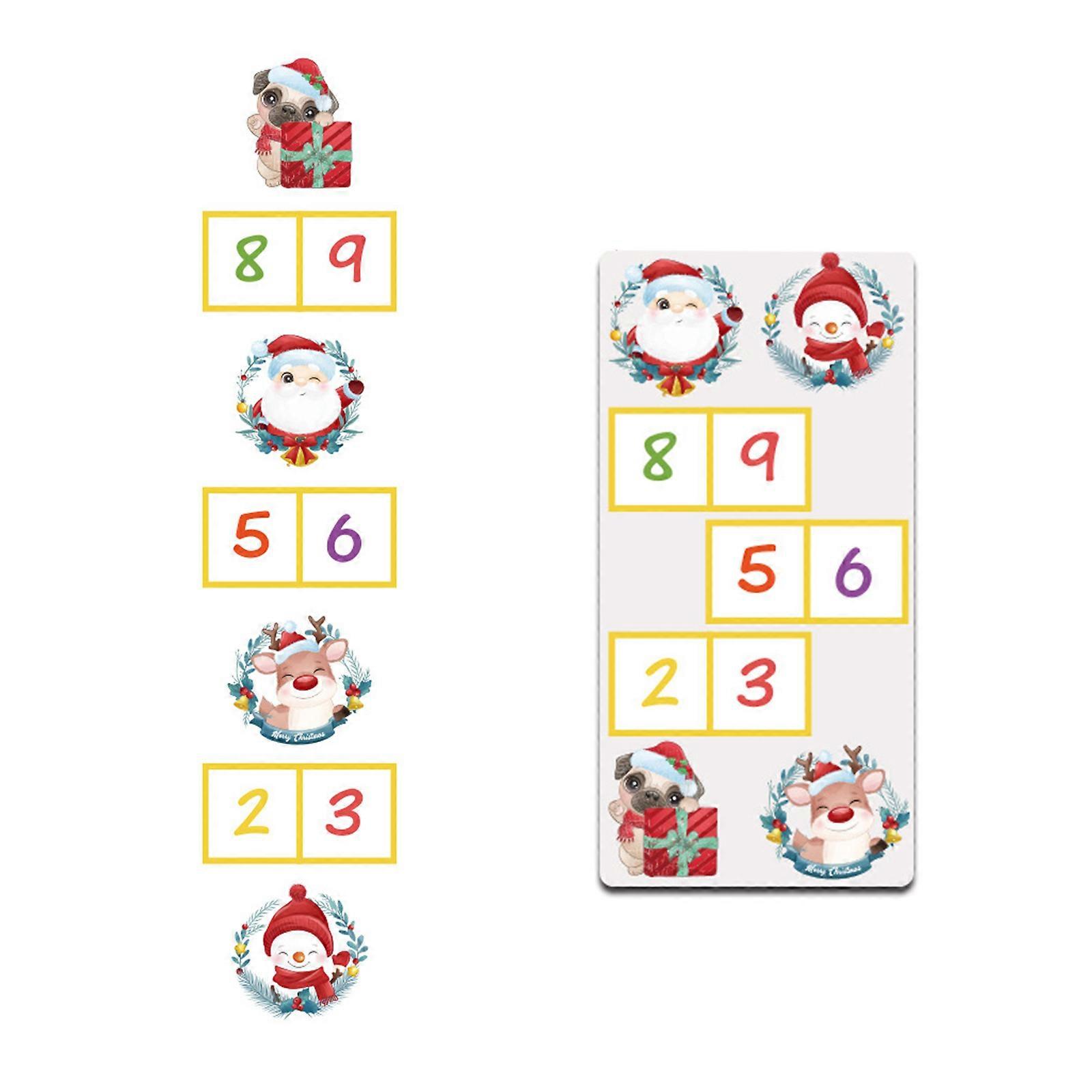 Christmas Hop and Count Game Rug for Bedroom Nursery Classroom Improve Child's Hand and Foot Coordination Durable