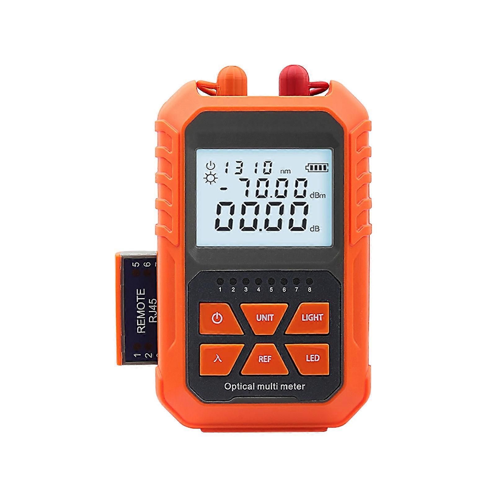 -70+3 dBm Laser-Source Visual Fau-Fiber Optical Power Meter LED Lighting 3-in-1 with Network-Cable Test Multi-meter Tool Multicolor