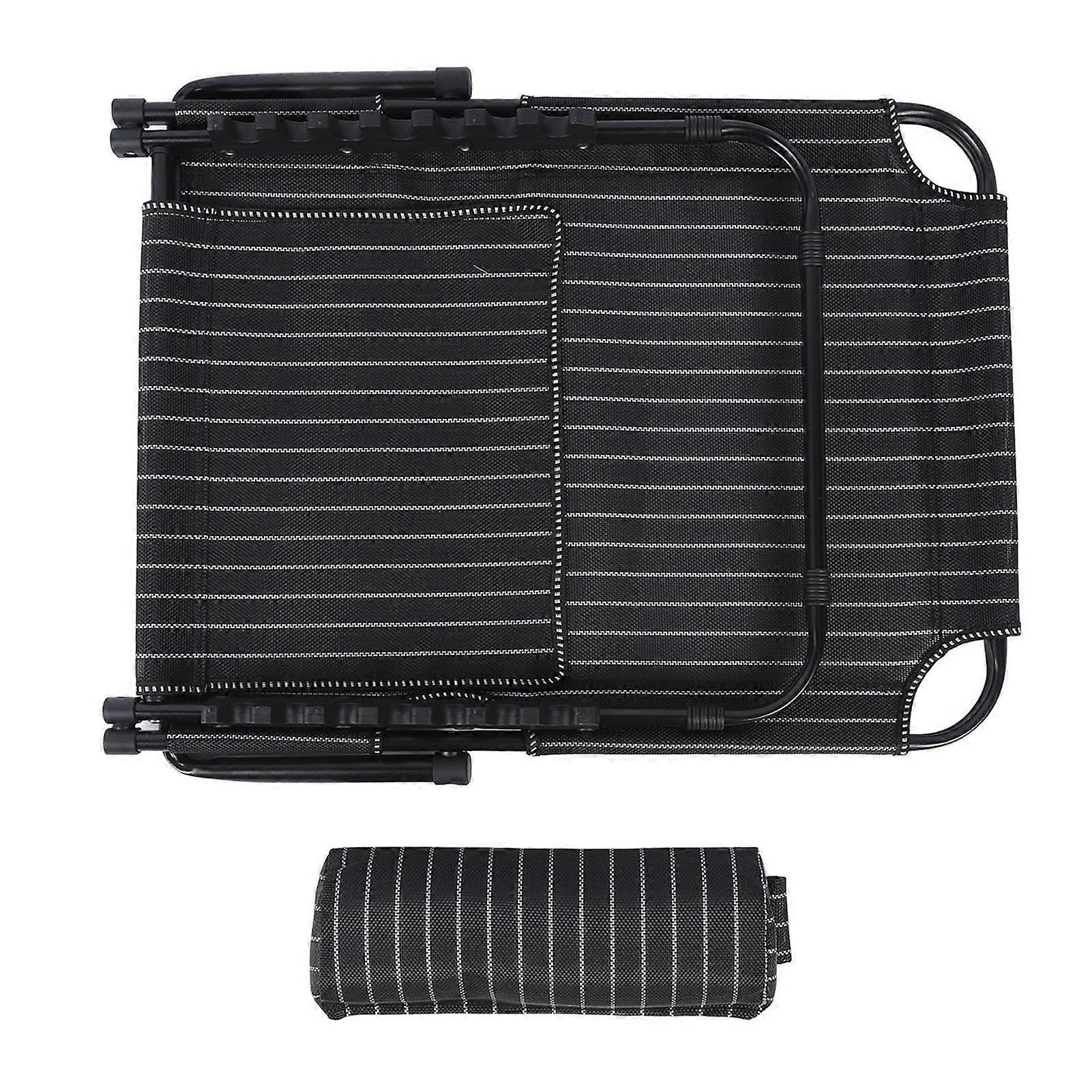 Lifting Bed Backrest Portable Folding Sit Up Back Rest Reading Multifunctional Bed Chair for The Elderly Disabled Black Stripe