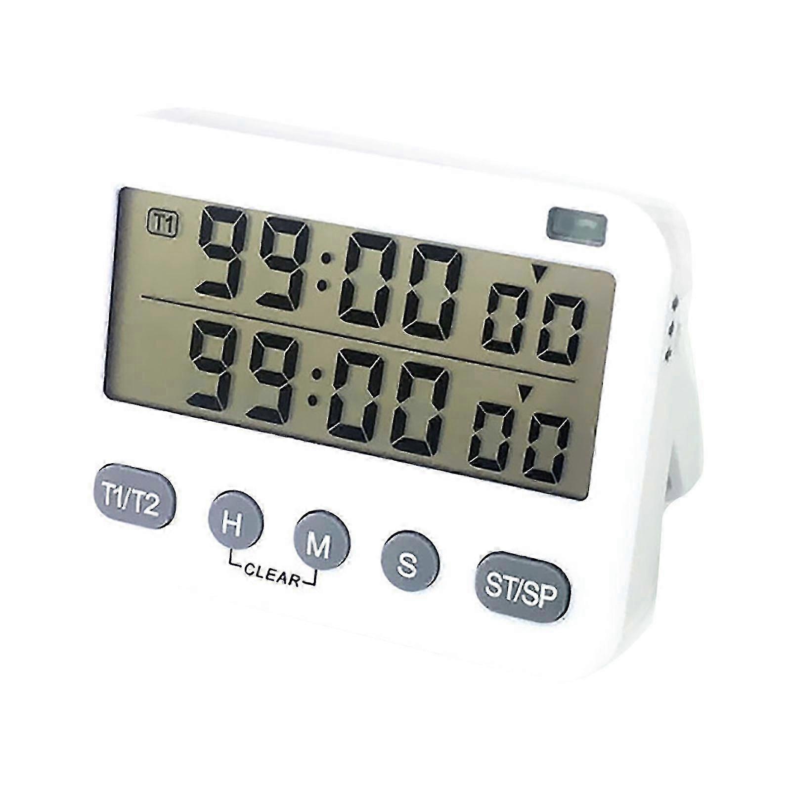 Dual Digital Kitchen Timer for Cooking Baking, Magnetic Countdown Timer with Loud Alarm
