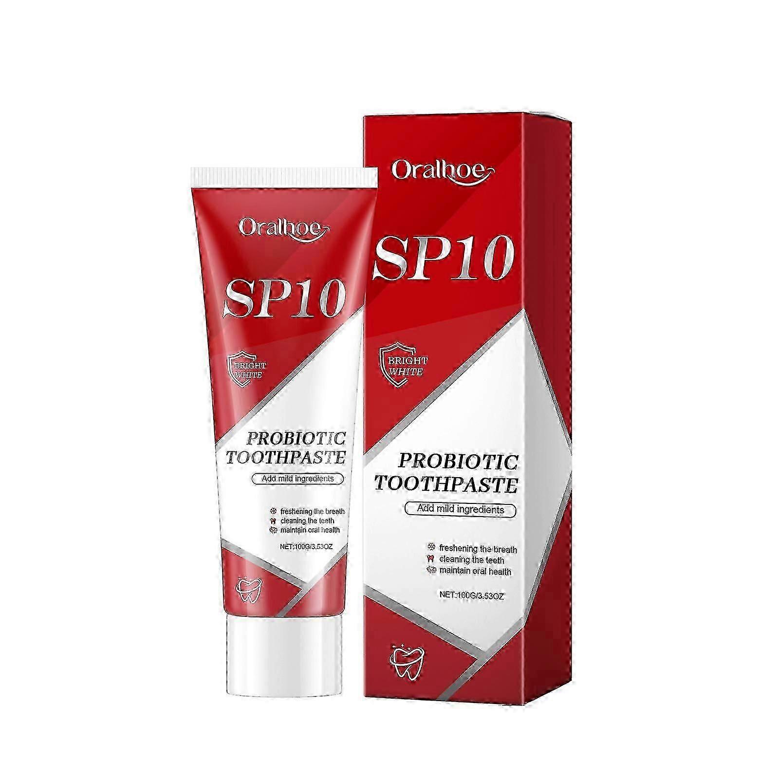 Sp10 Probiotic Toothpaste, Fresh Breath, Sp-10 Ultra Whitening Toothpaste, Reduce Tooth Stains, Deep Cleaning Care