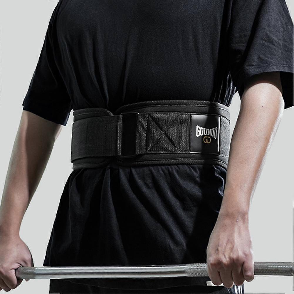 Fekete L (C)$New fitnesz öv súlyemelő guggolás erősítő edzés deréköv támasz derékkorong deréktámasz hasi edzőöv
