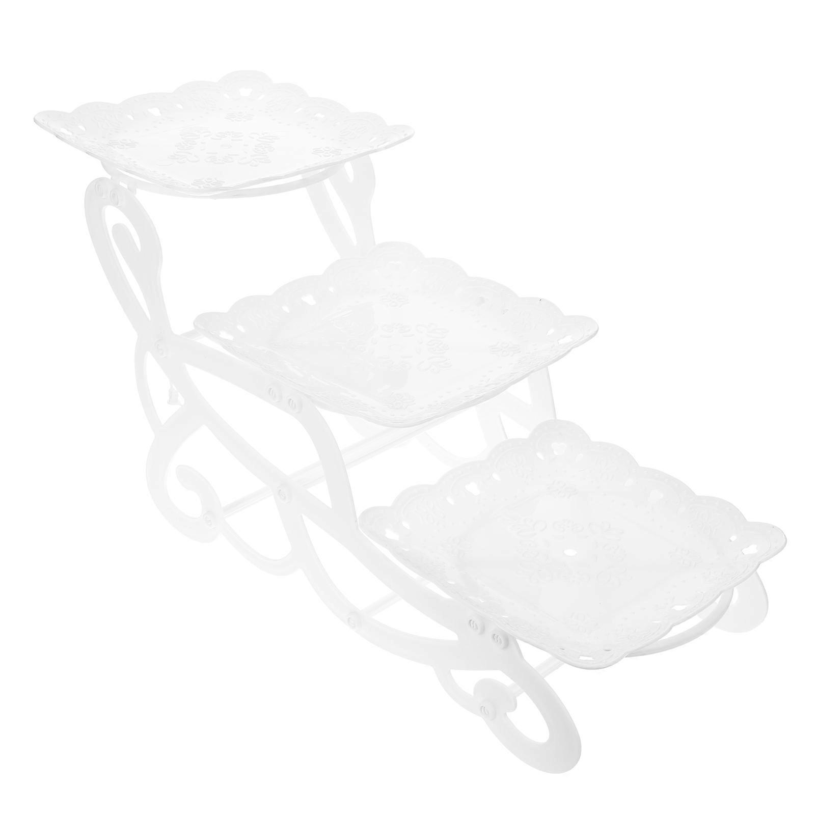 Cake Displaying Holder for Storage Use 1Set White Decorative Rack