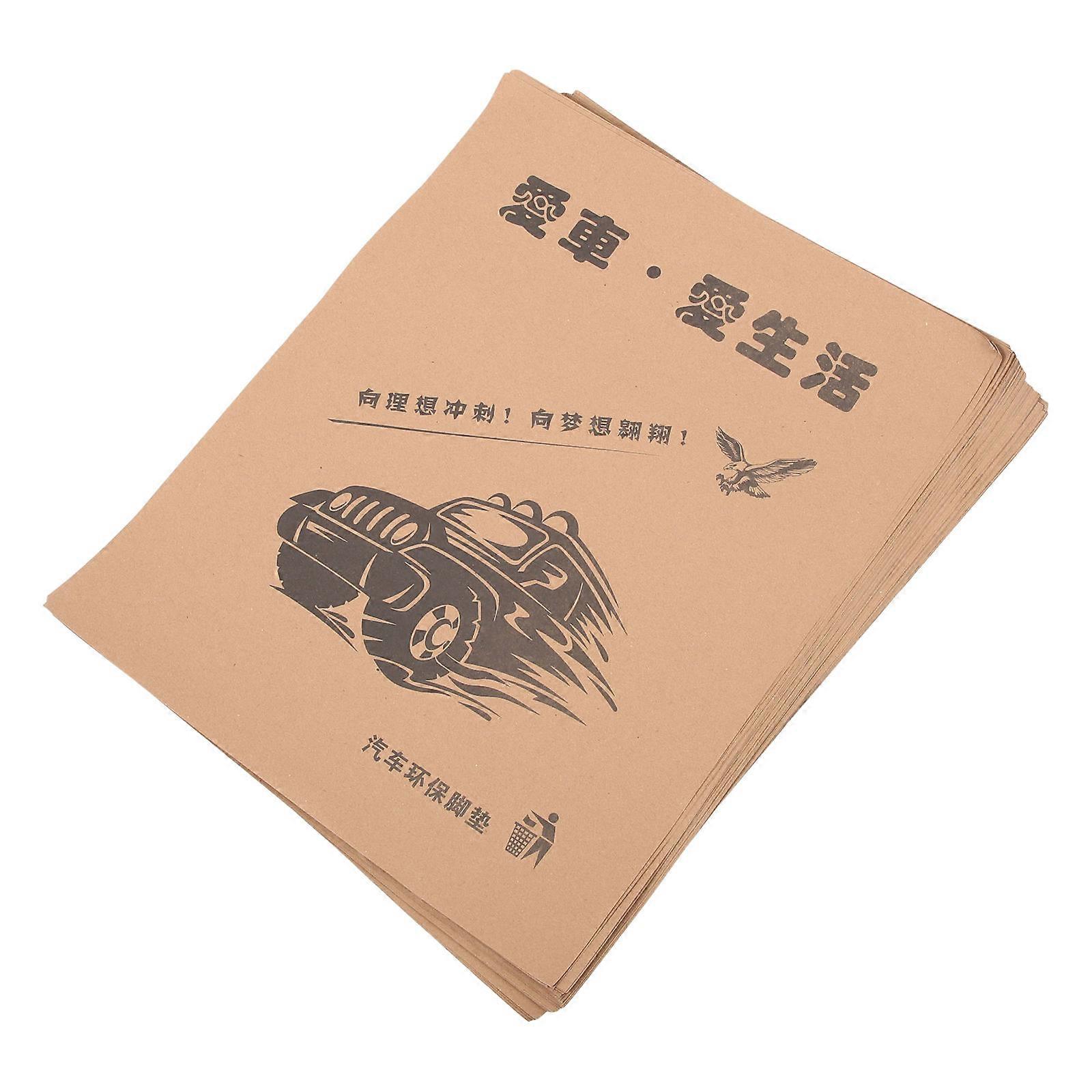 50pcs Disposable Car Floor Mats, Paper Foot Pads for Automotive Interior Protection, Breathable Design for Cleanliness