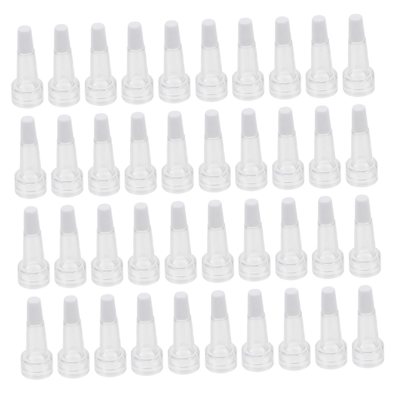 Bottle Cap Set of 100 HornShaped Bottles for Easy Liquid Dispensing 4x1.2cm As Shown
