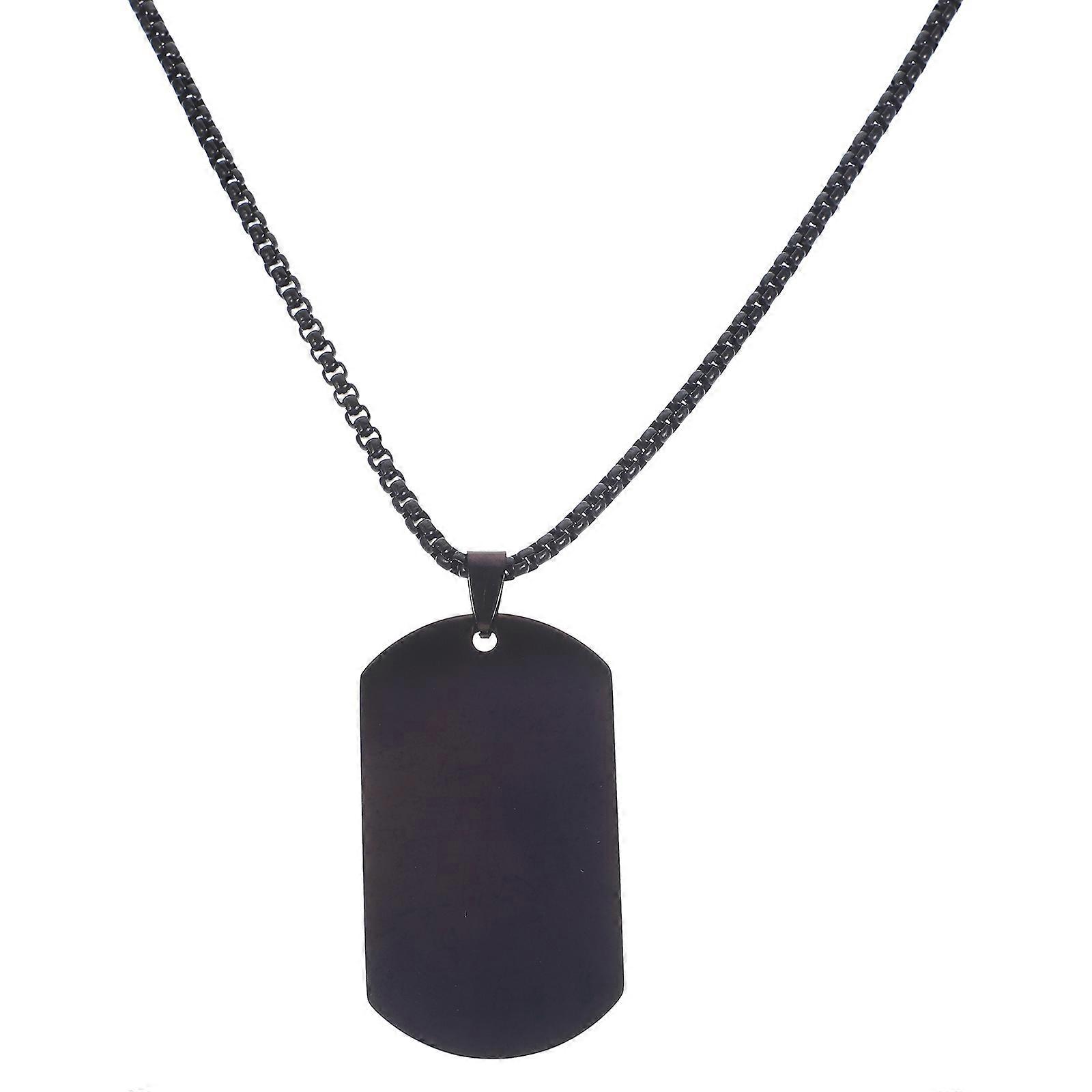 Here's a refined and engaging product description for your ** Dog Tag Necklace**:
### ** Dog Tag Necklace – Titanium Steel Pendant Chain – Black