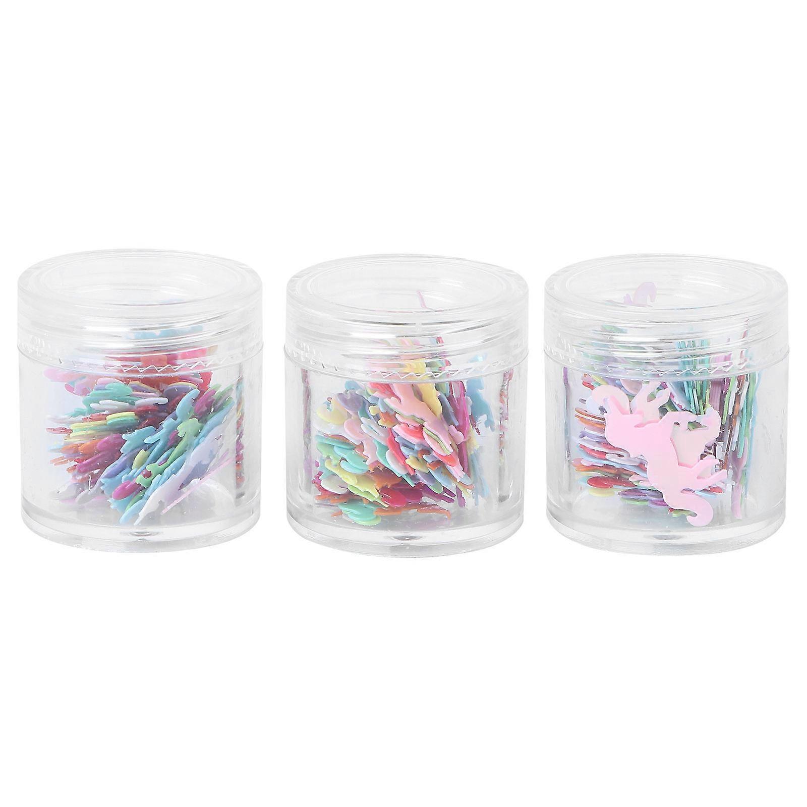 DIY Handmade Material Epoxy Ornament Accessories Colorful Decorative Crafting Multicolored Sequins 3Pack