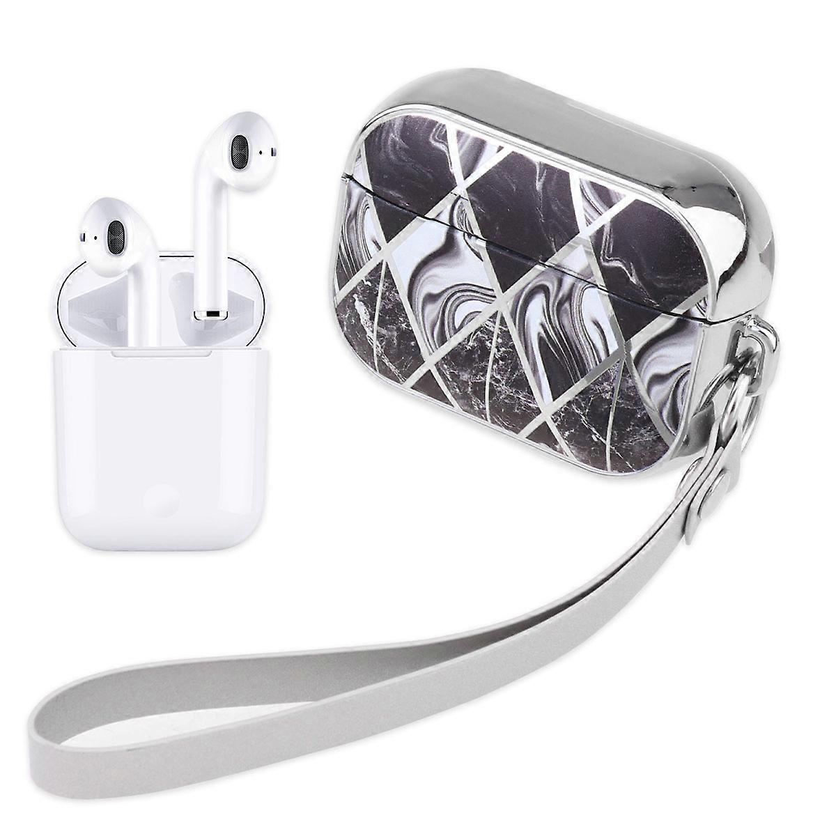 Headphone & Earphone Cases Triangle Pattern Protective Case for Use Non-Deform No Loosen Silver Black 1Pack