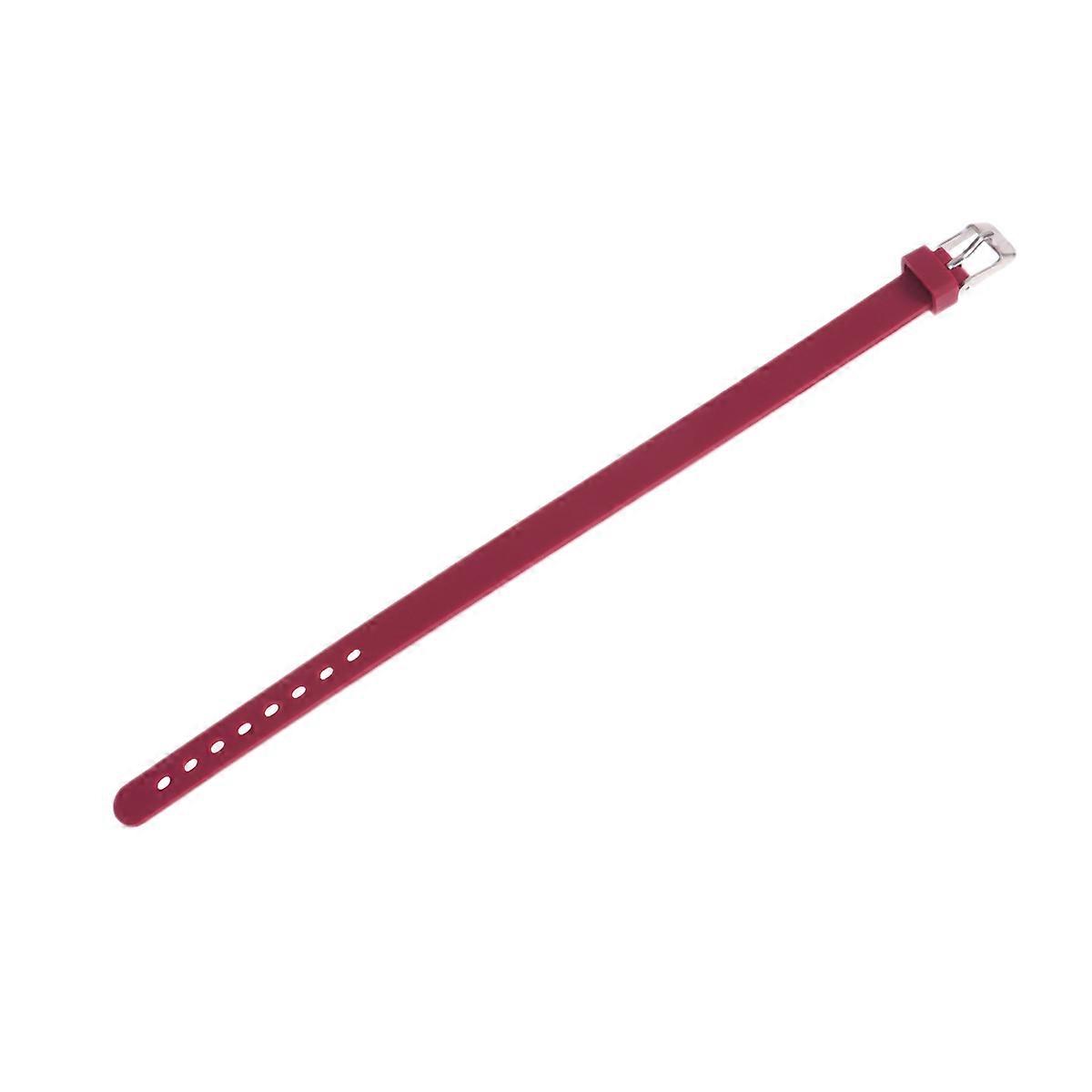 Silicon Bracelets Simple Round Wristband For Kids Party present Dark Red 21.2x1x0.5cm 1Pack