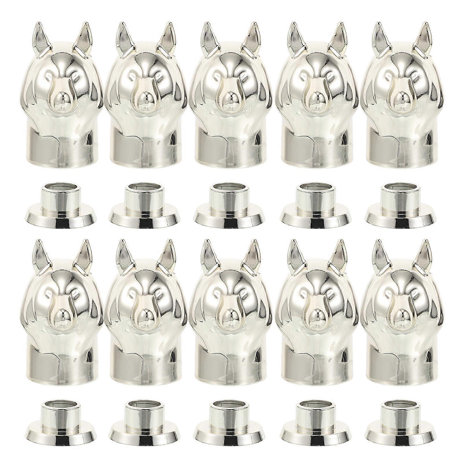 5pcs Elegant Fox Perfume Bottle Caps, Snap Closures for Empty Glass Bottles, Luxurious Design for Travel or Home Use, Efficient Seal