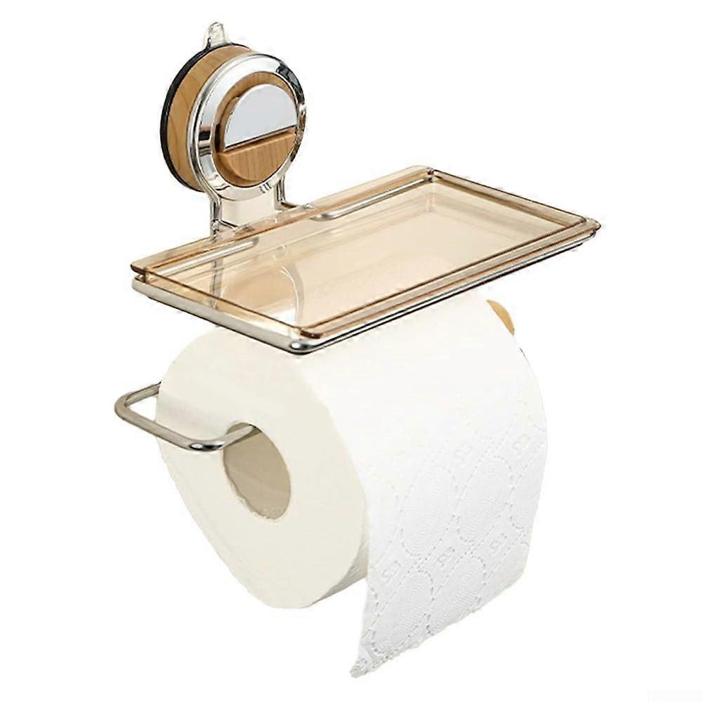 Elegant paper towel holder with suction cup, combines functionality and aesthetics (raw wood) Ref: 3707