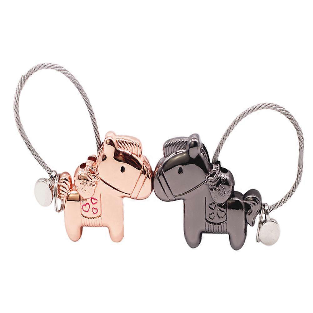 Cute Key Chains Creative Shape Key Portable Rose 2Pcs