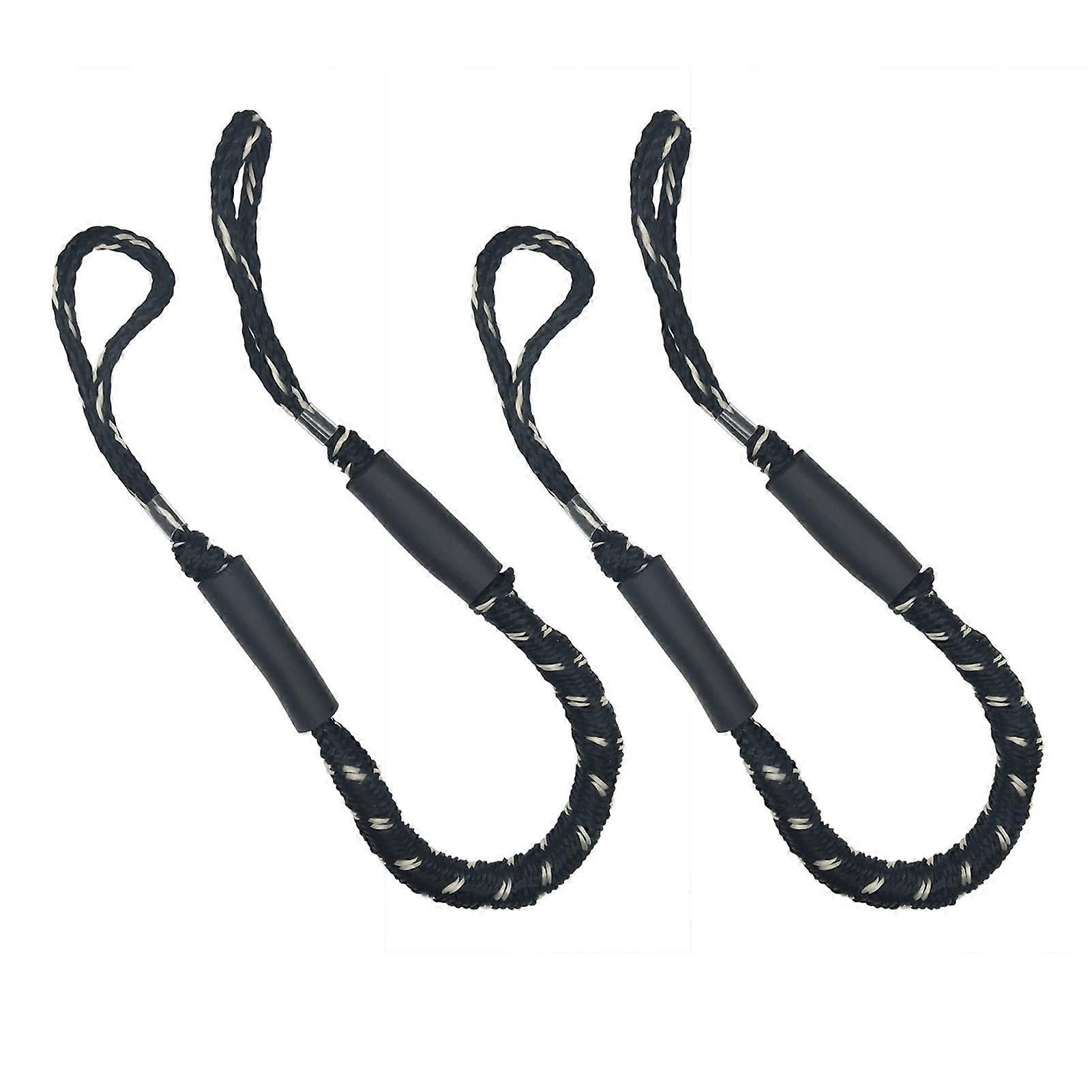 Boat Docking Lines High Strength Bungee Dock Line 2 Pack Built In Snubber For Kayak PWC Jet Ski for Sea-Doo Black White Dots