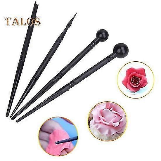 Talos 4Pcs/Set Carve Pens Flower Modelling Mold Bakeware Kitchen Cake Decorating Tools