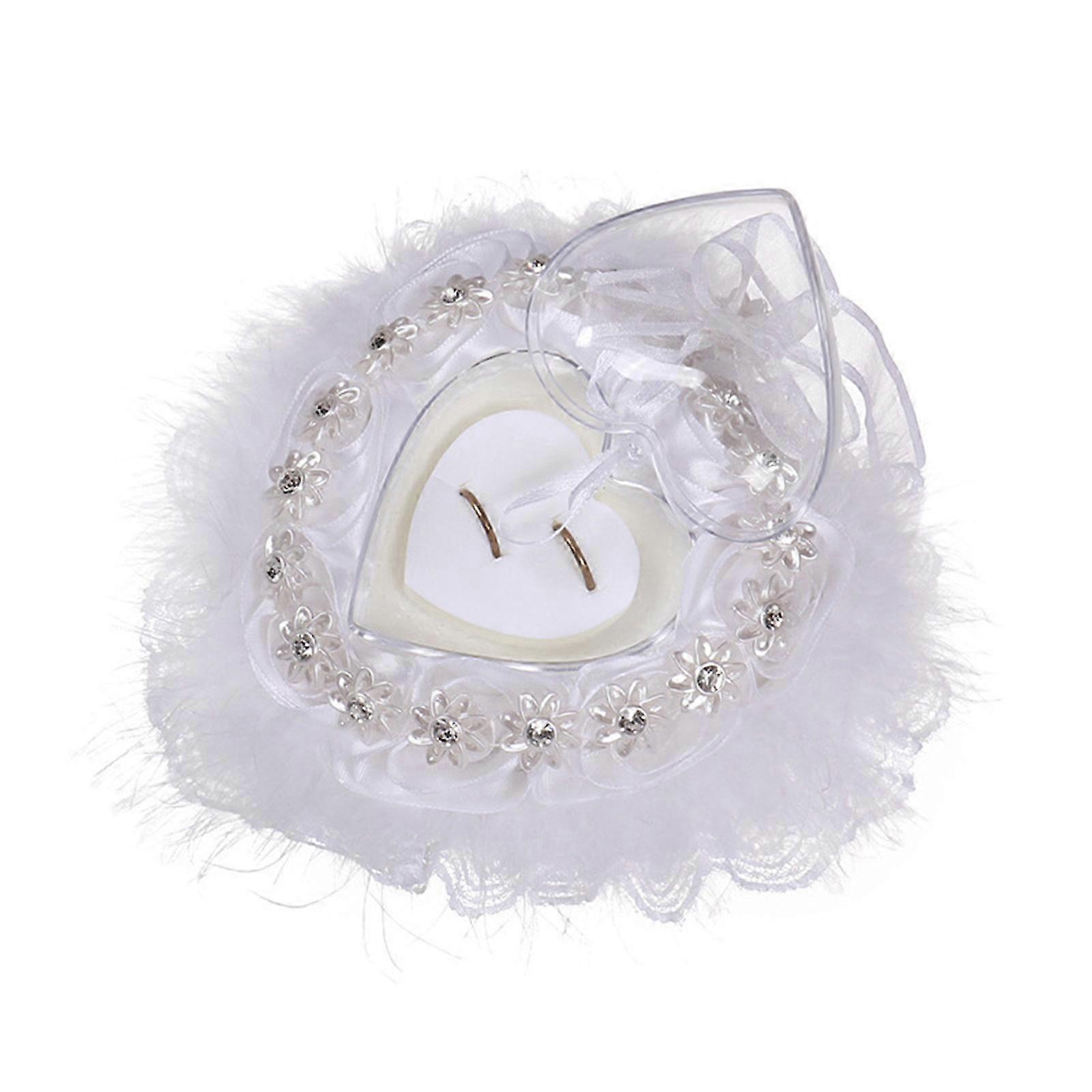 Wedding Ring Box Sunflower Lace Ring Holder Proposal Cushion