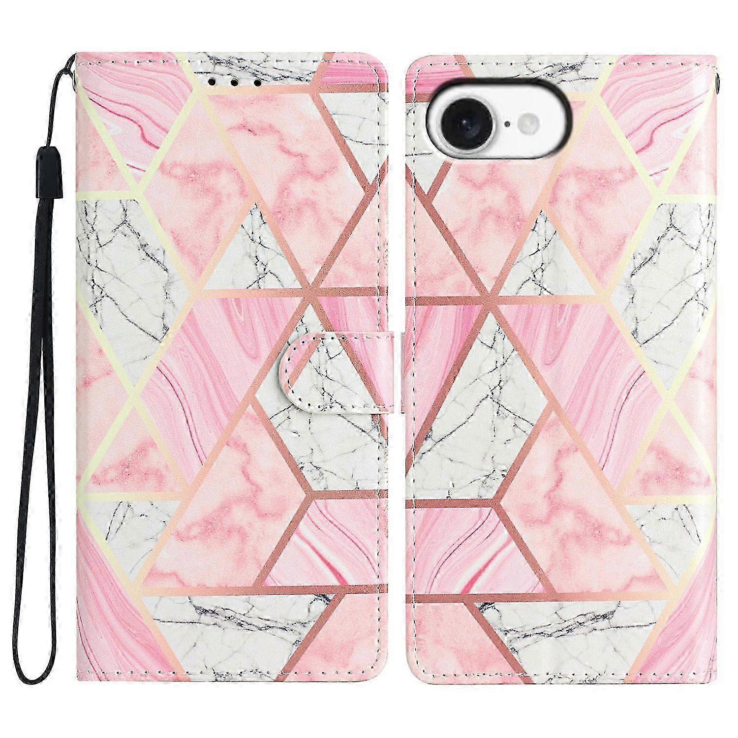 Wallet Case for Compatible Brand PU Leather Pattern Printing Stand Phone Cover with Strap - Two Wolves