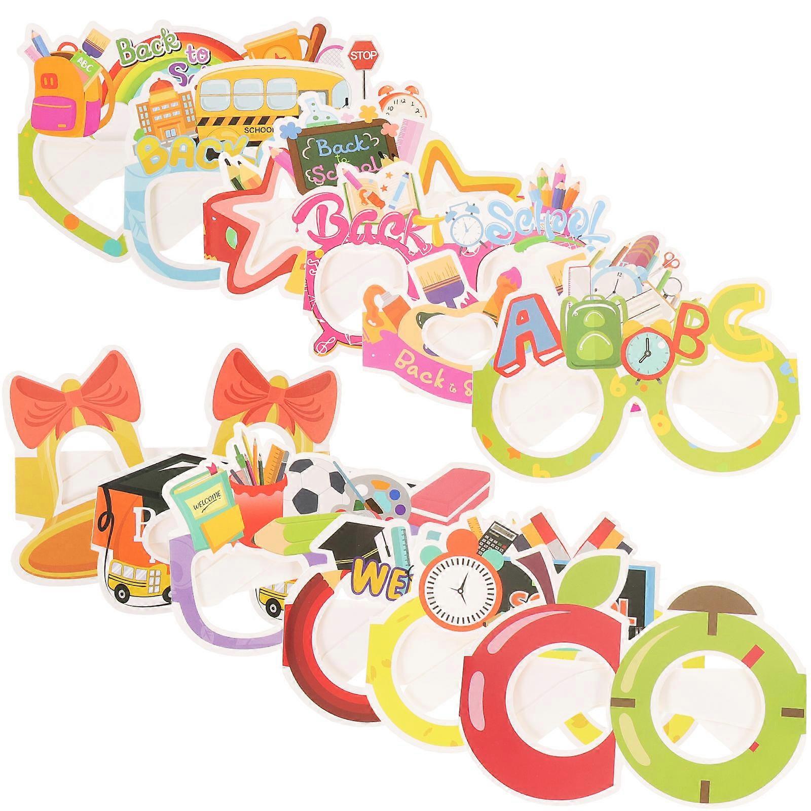 Paper Party Eyeglasses for Kids 40x11cm 3D Apple Shape Assorted Party 12Pcs