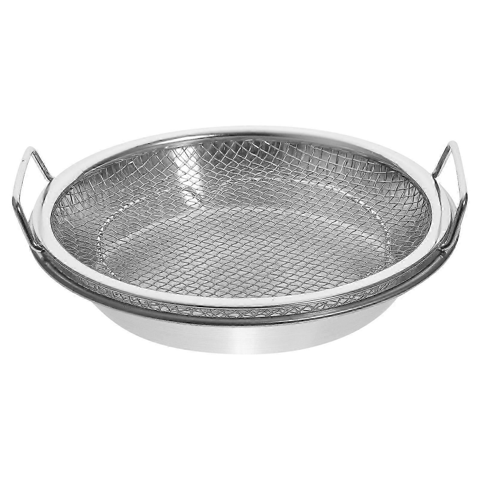 1 Set of Oil Filtering Net Fried Food Serving Tray Snack Cooling Net Oil Draining Dish