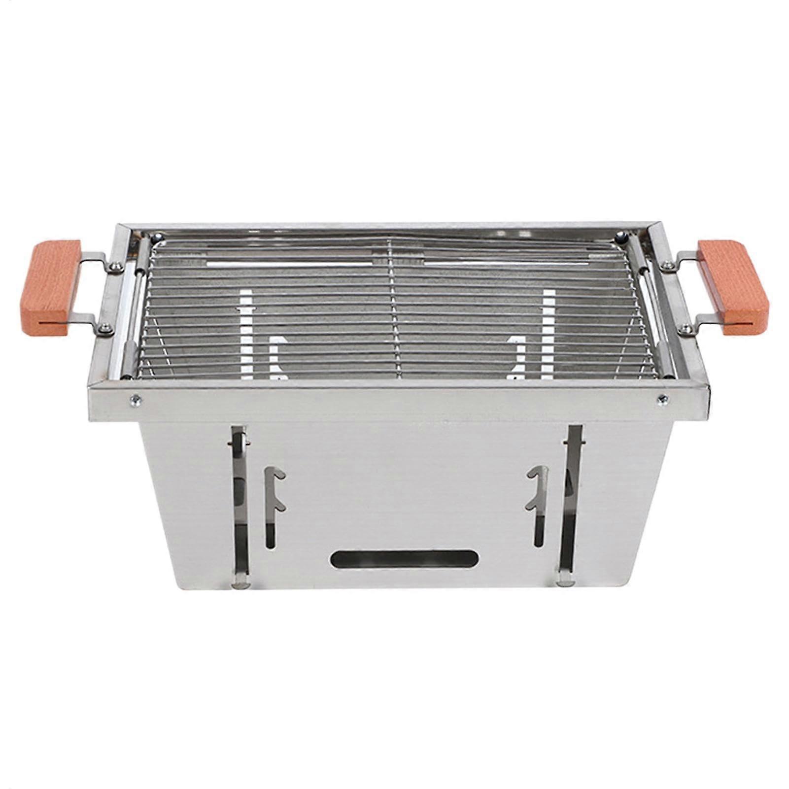 Portable Camping Stove - Large Folding Backpack Burner, Multipurpose Cooking Oven for Family Reunions, Picnics, BBQ, Silver